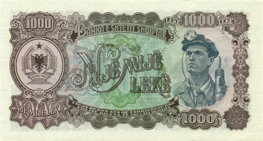 Albania P32 1.000 Leke 1957 UNC