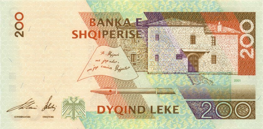 Albania P67 200 Leke 2001 UNC