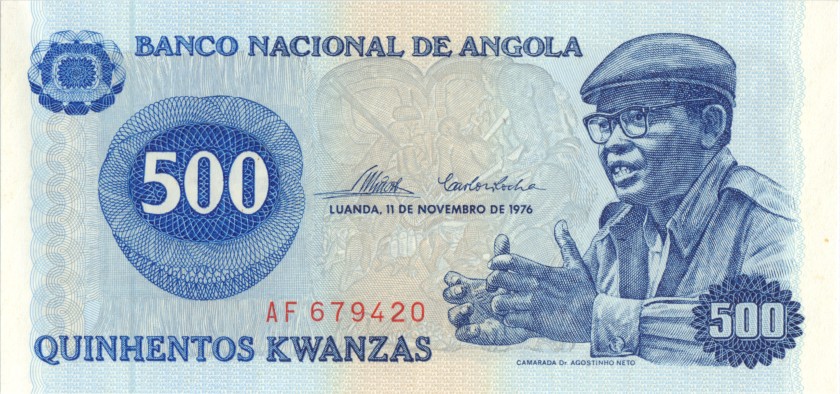 Angola P112 500 Kwanzas 1976 UNC