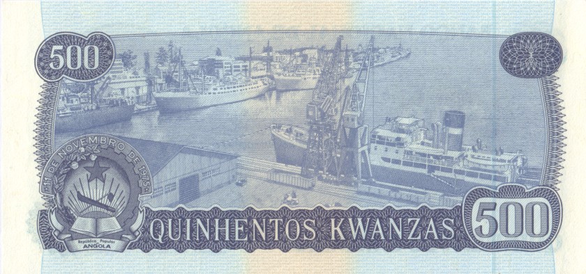 Angola P112 500 Kwanzas 1976 UNC