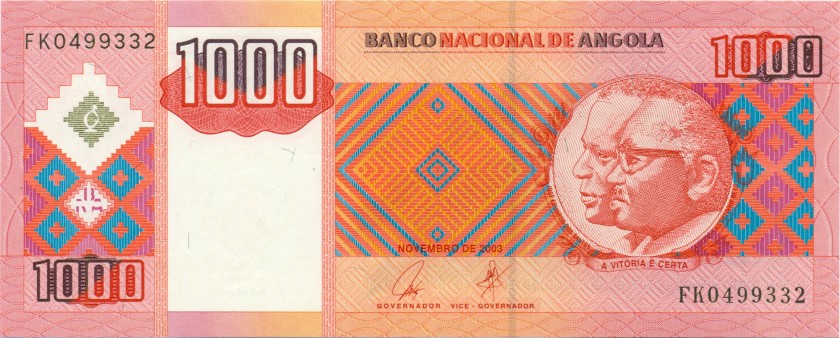 Angola P150a 1.000 Kwanzas 2003 UNC