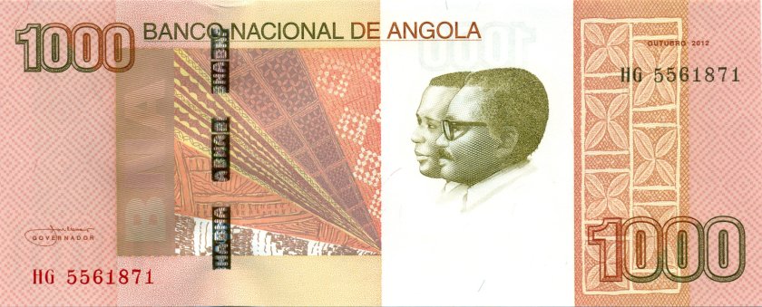 Angola P156 1.000 Kwanzas 2012 UNC