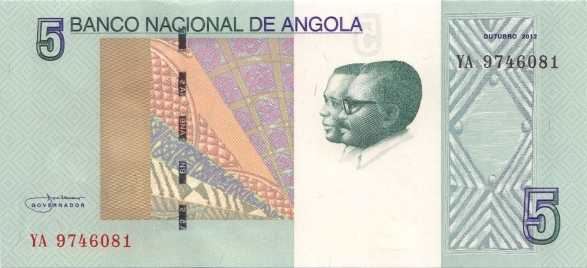 Angola P151A 5 Kwanzas 2012 UNC