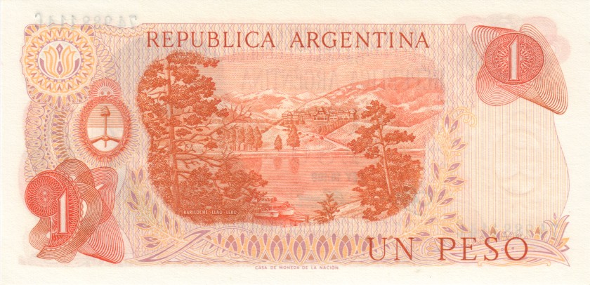 Argentina P287(3) 1 Peso Serie C 1970 - 1973 UNC