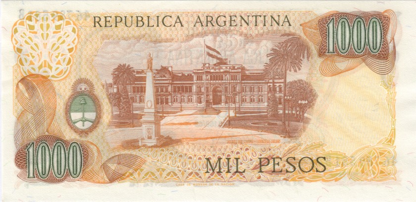 Argentina P299(3) 1.000 Pesos Serie B 1973-1976 UNC