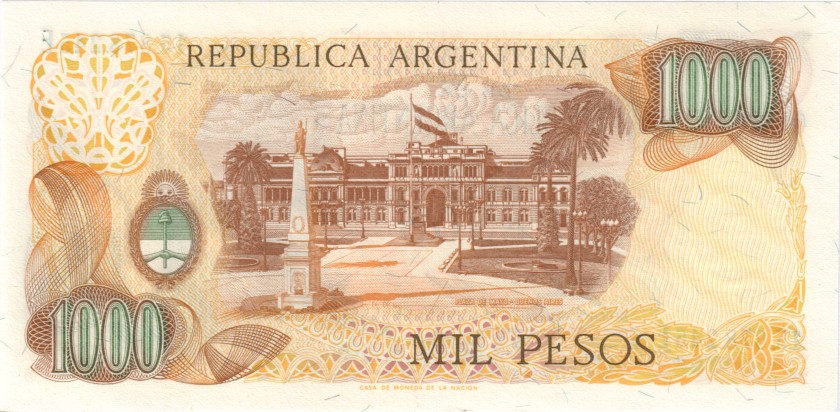 Argentina P304b(1) 1.000 Pesos Serie E 1976-1983 UNC