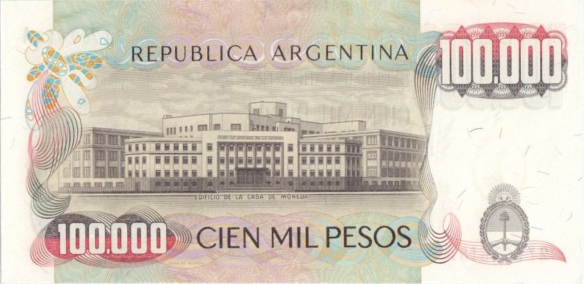 Argentina P308a 100.000 Pesos Serie A 1979-1983 UNC