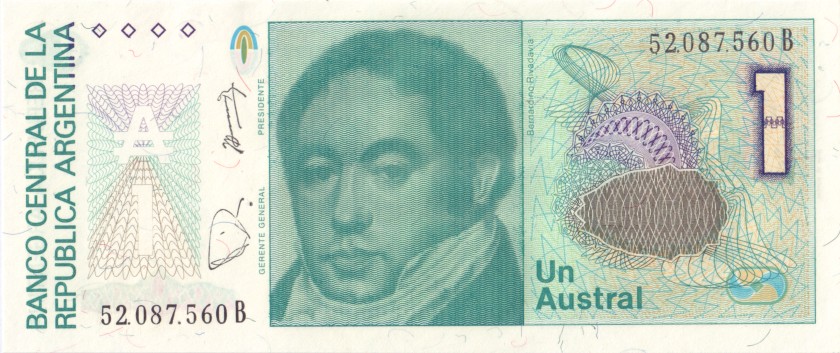 Argentina P323b(1) 1 Austral 1985-1989 UNC