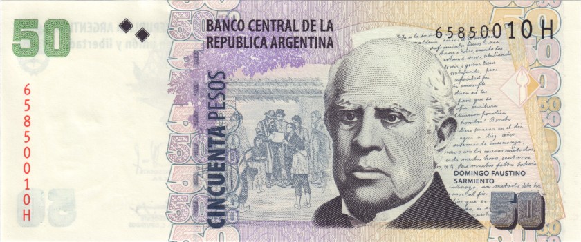 Argentina P356(7) 50 Pesos 2015 UNC