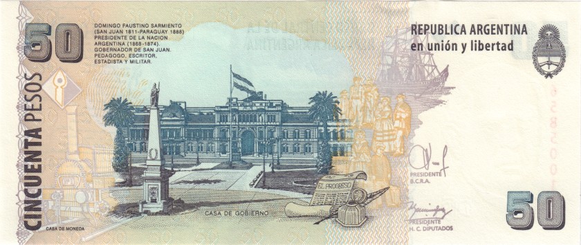 Argentina P356(7) 50 Pesos 2015 UNC