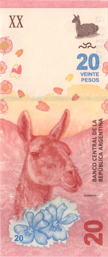 Argentina P361(2) 20 Pesos 2017 UNC