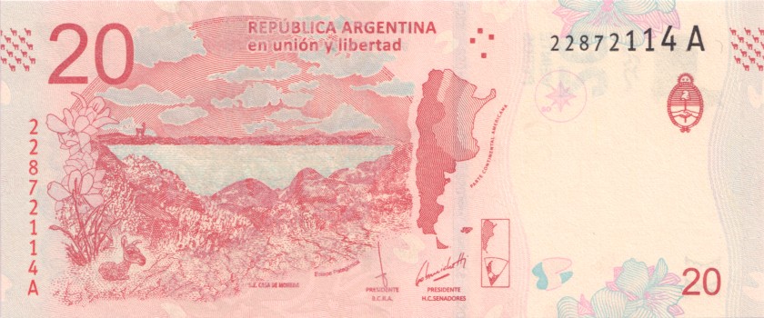 Argentina P361(1) 20 Pesos 2017 UNC