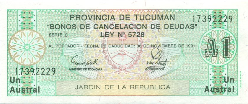 Argentina PS2711b(1) 1 Austral 1991 UNC
