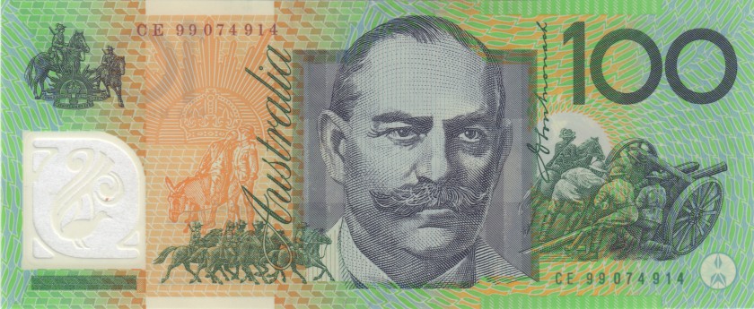 Australia P55b 100 Dollars 1999 UNC