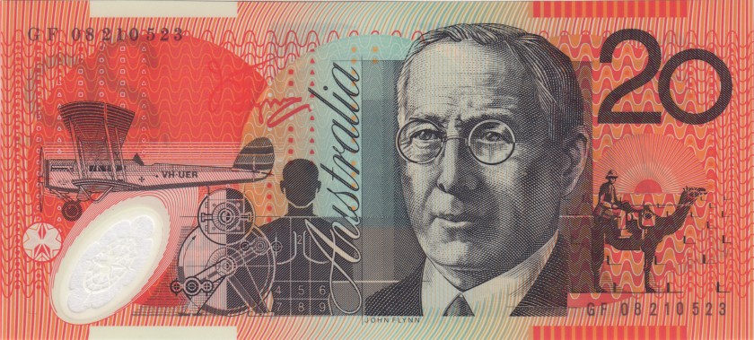 Australia P59f 20 Dollars 2008 UNC