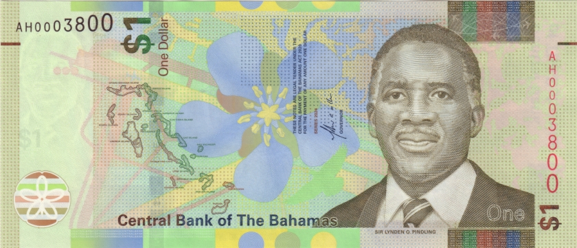 Bahamas P77 1 Dollar 2024 UNC