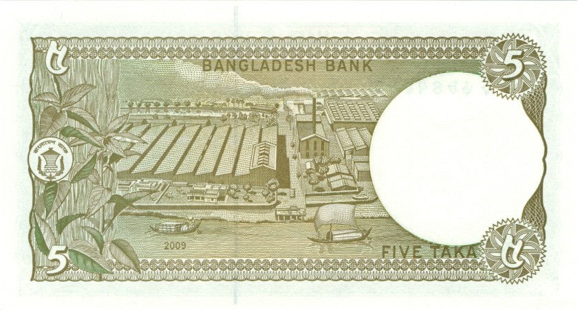 Bangladesh P46Ab(2) 5 Taka 2009 UNC