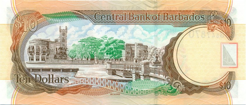 Barbados P68a 10 Dollars 2007 UNC