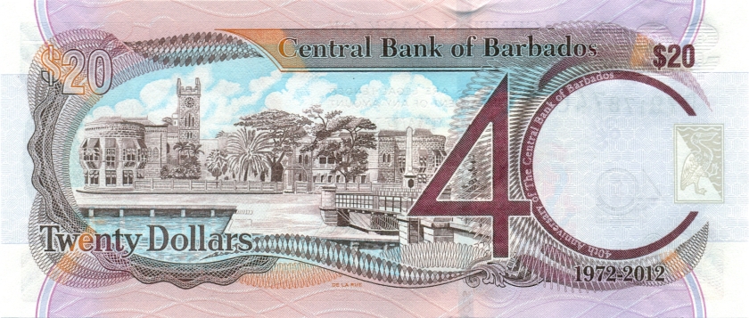 Barbados P72 20 Dollars 2012 UNC