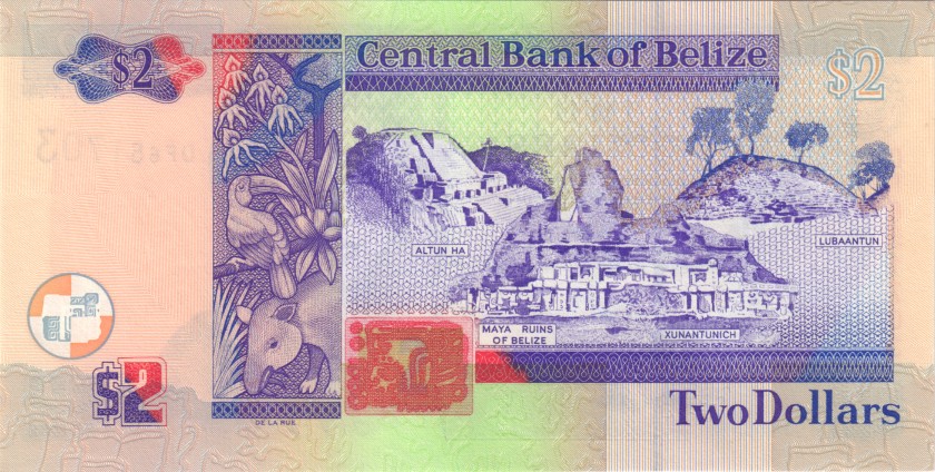 Belize P66c 2 Dollars 2007 UNC