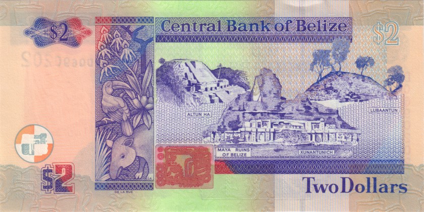 Belize P66f 2 Dollars 2017 UNC