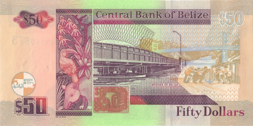 Belize P70g 50 Dollars 2021 UNC
