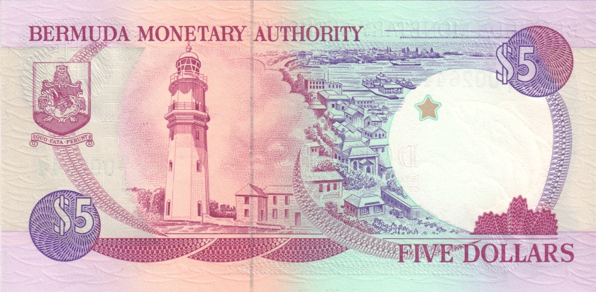 Bermuda P35a 5 Dollars 1989 UNC