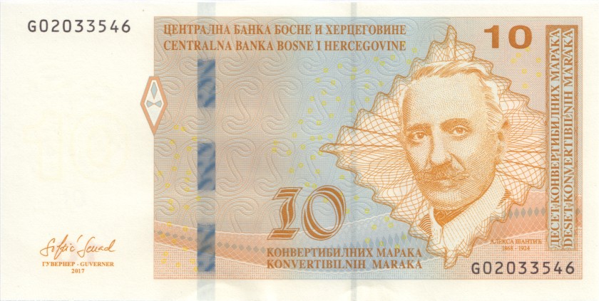Bosnia and Herzegovina P81 10 Konvertibilnih Maraka (Convertible Marka) 2017 UNC