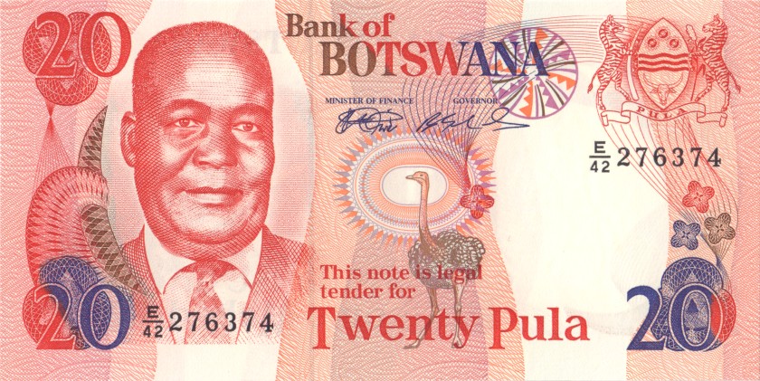 Botswana P21 20 Pula 1999 UNC