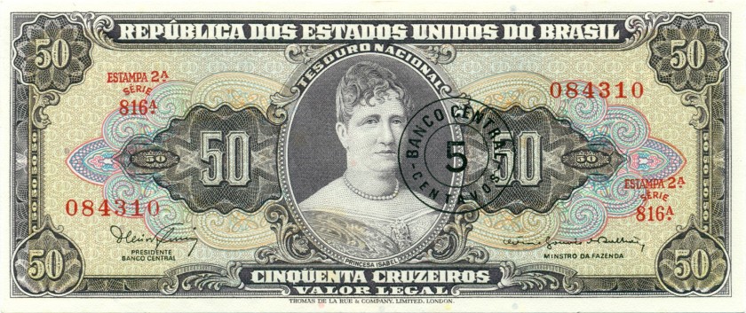 Brazil P184a 5 Centavos 1966-1967 UNC