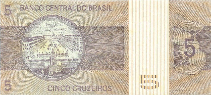 Brazil P192d 5 Cruzeiros 1970-1979 UNC