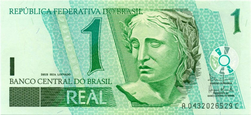 Brazil P251 1 Real 2003 UNC