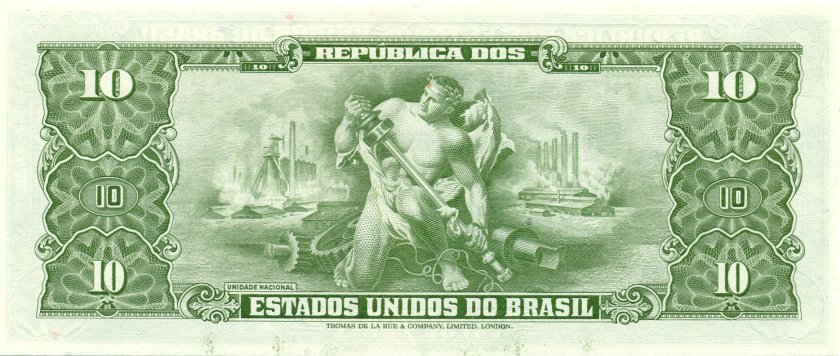 Brazil P183b 1 Centavo 1966-1967 UNC
