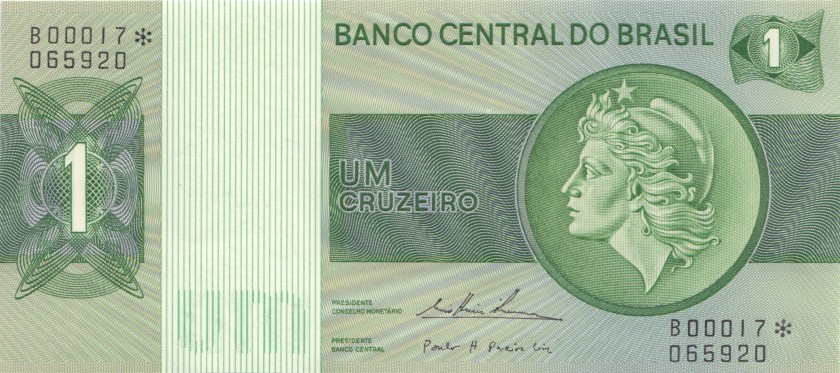 Brazil P191Abr REPLACEMENT 1 Cruzeiro 1975 UNC
