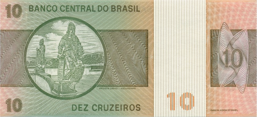 Brazil P193e 10 Cruzeiros 1970-1980 UNC