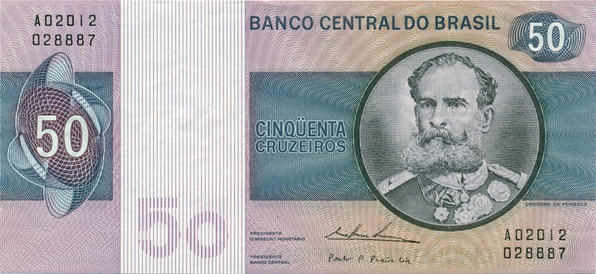 Brazil P194b 50 Cruzeiros 1974 UNC