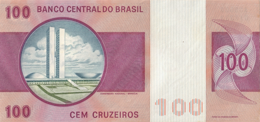 Brazil P195Aa(3) 100 Cruzeiros 1974