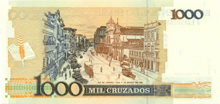 Brazil P216b 1 Cruzado Novo 1989 UNC