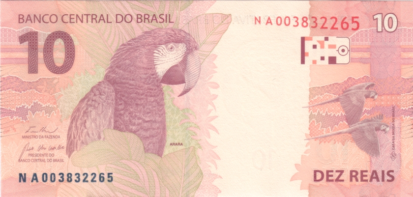 Brazil P254f 10 Reais 2010 UNC