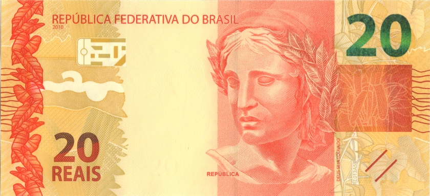 Brazil P255d 20 Reais 2010 UNC