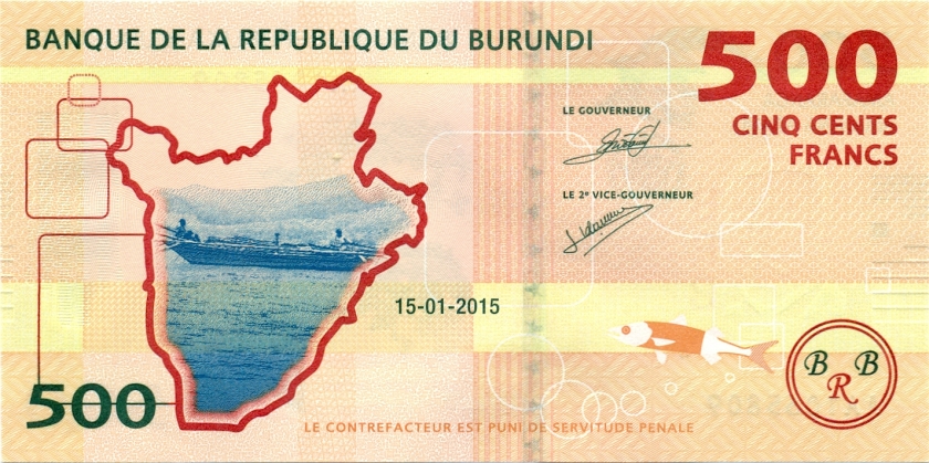Burundi P50 500 Francs / Amafranga 2015 UNC