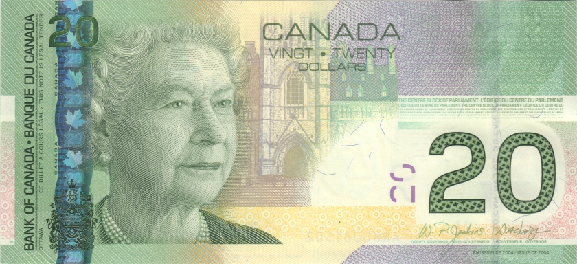 Canada P103d 20 Dollars 2007 UNC