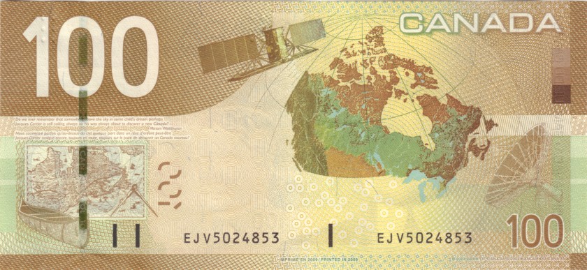 Canada P105d 100 Dollars 2009 UNC
