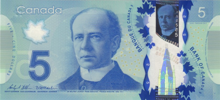 Canada P106d 5 Dollars 2013 UNC