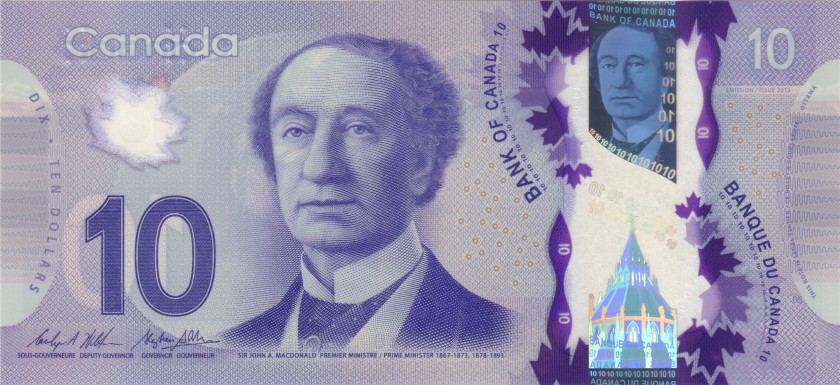 Canada P107c 10 Dollars 2013 UNC