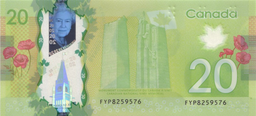 Canada P108b 20 Dollars 2012 UNC
