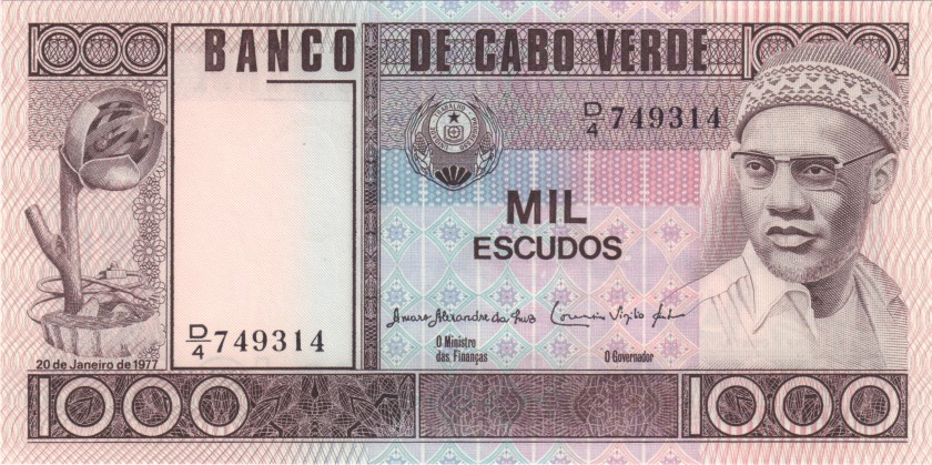 Cape Verde P56 1.000 Escudos 1977 UNC