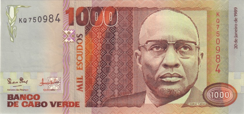 Cape Verde P60 1.000 Escudos 1989 UNC