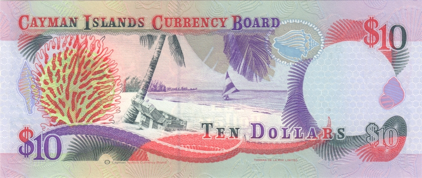 Cayman Islands P18a 10 Dollars 1996 UNC
