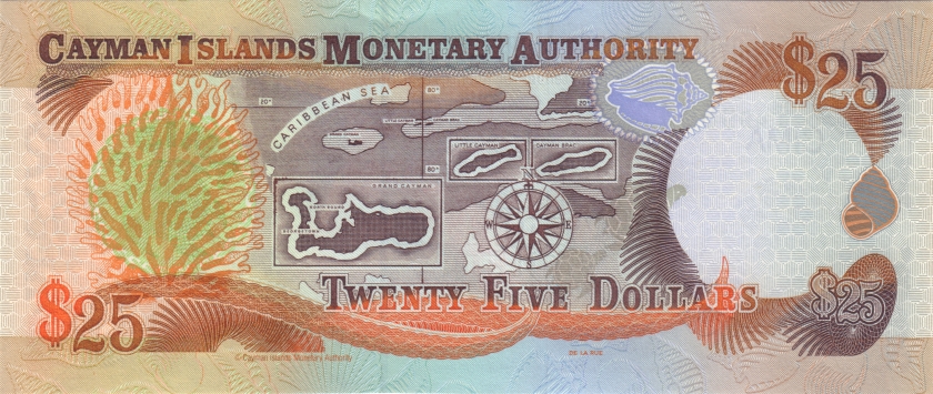 Cayman Islands P31 25 Dollars 2003 UNC